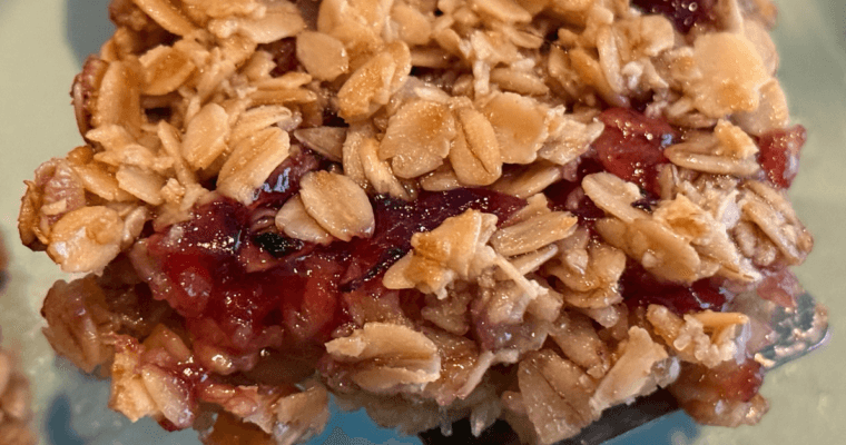 Raspberry Oat Bars