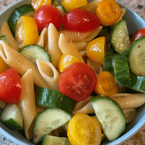 Cucumber Tomato Pasta Salad Recipe