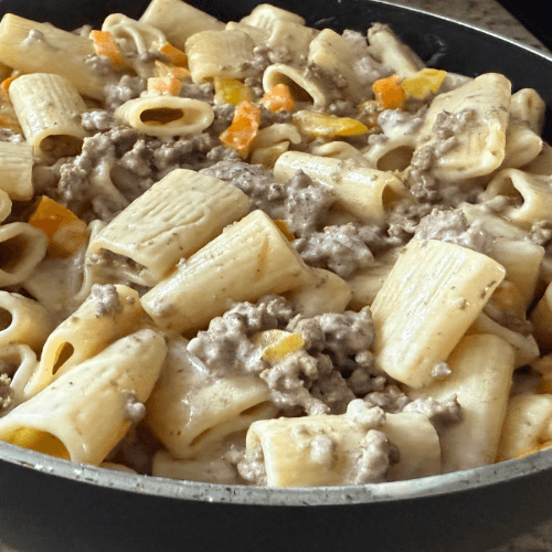 Philly Cheesesteak Pasta Recipe