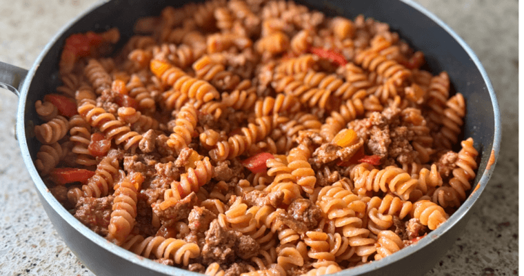 Ground Turkey Red Lentil Pasta