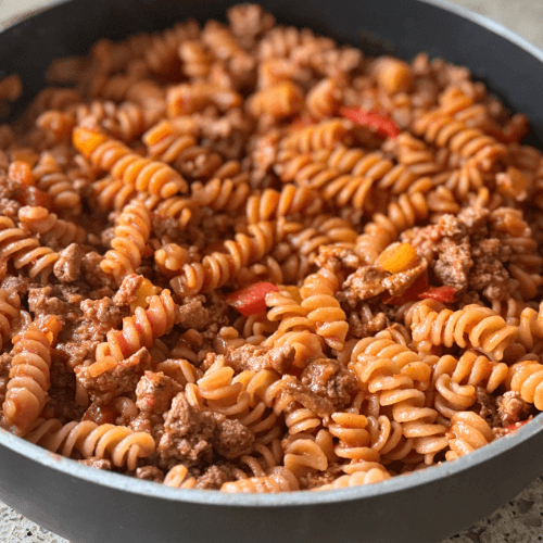 Ground Turkey Red Lentil Pasta Recipe
