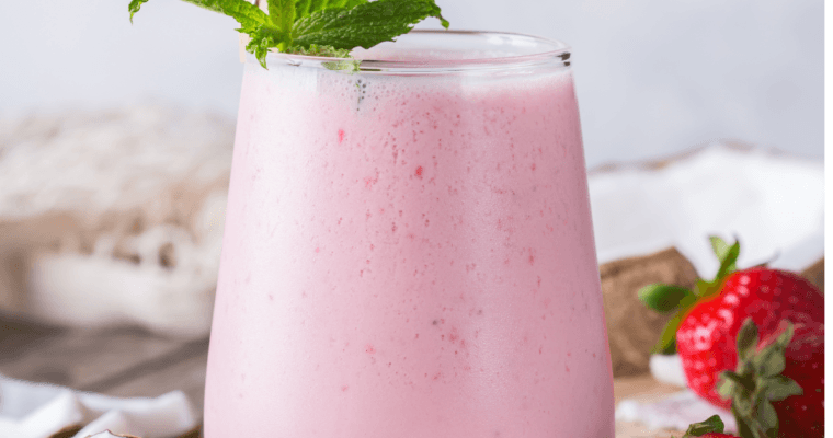 Strawberry Coconut Protein Smoothie