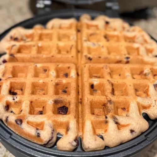 Cherry Chocolate Protein Waffles Recipe