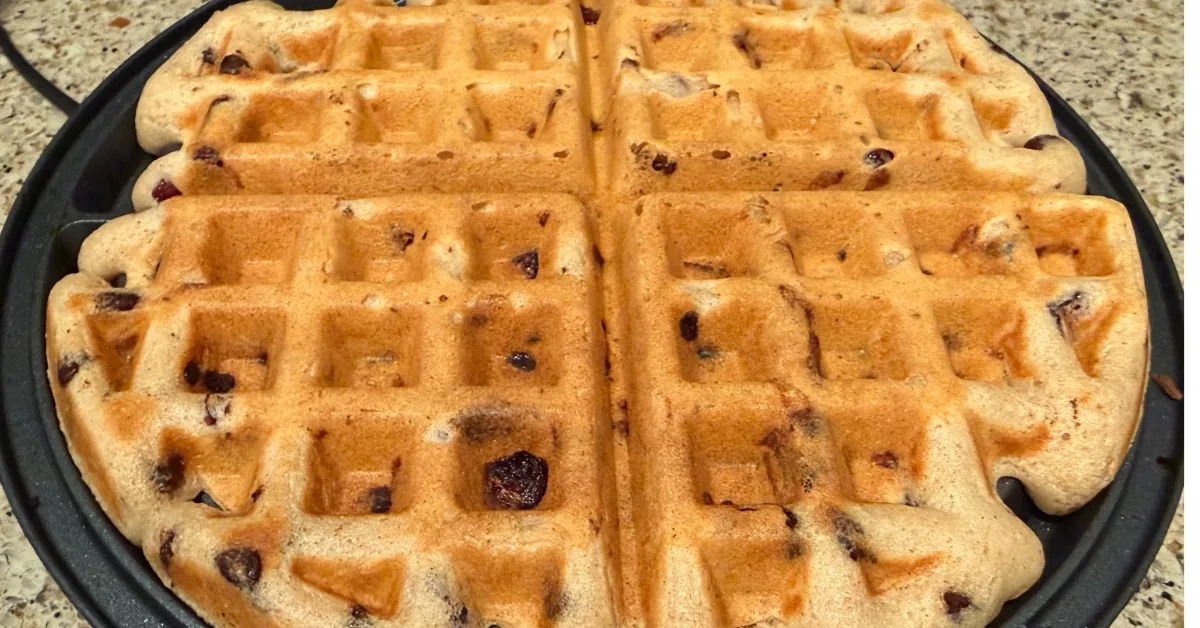 Cherry Chocolate Protein Waffles